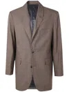 Les Deux Checked Wool Blazer In Brown