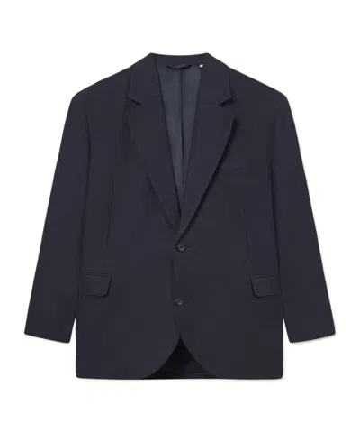 Les Deux James Linen Blazer In Black