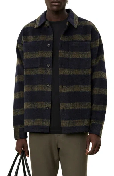 Les Deux Jayce Overshirt In Dark Navy/raven
