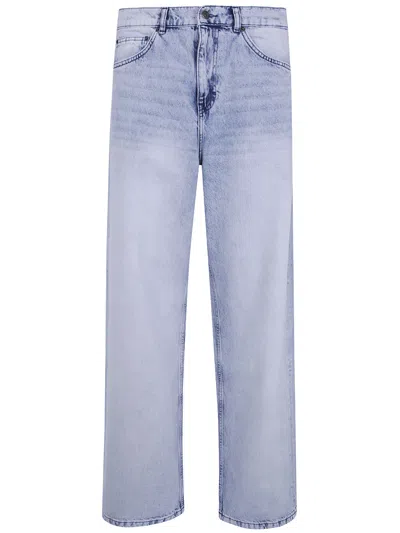 Les Deux Roi Bleached Denim Jeans In Blue