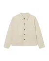 Les Deux Journey Embroidered Overshirt In Light Beige