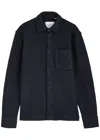 Les Deux Nash Twill Wool Jacket In Navy