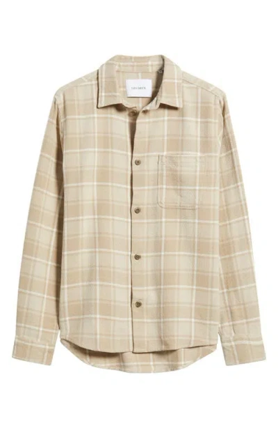 Les Deux Kash Check Button-up Shirt In Light Desert Sand/dark Sand