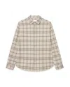 Les Deux Kash Check Overshirt In White