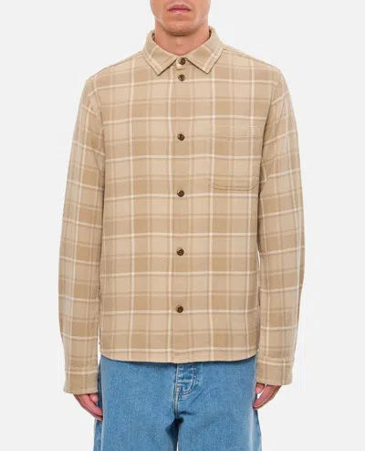 Les Deux Kash Check Shirt In Beige