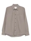 Les Deux Kash Checked Cotton Shirt In Brown
