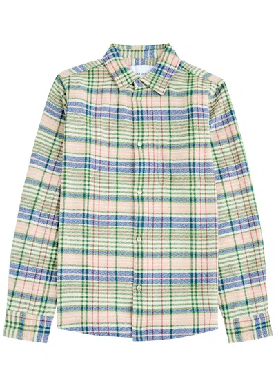 Les Deux Kash Checked Cotton Shirt In Multicoloured