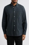 Les Deux Kent Check Flannel Button-down Shirt In Black