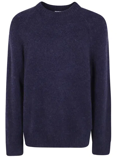 Les Deux Soft Round Neck Knit Sweater In Blue