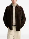 Les Deux Kody Corduroy Overshirt In Brown
