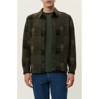 LES DEUX LES DEUX KODY PATCHWORK WOOL OVERSHIRT