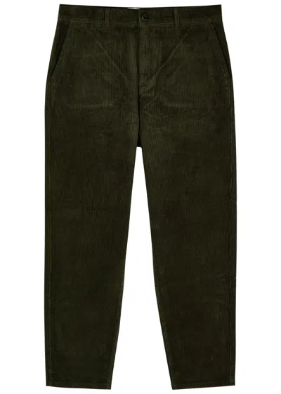 Les Deux Kody Straight-leg Corduroy Trousers In Dark Green