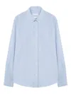 Les Deux Konrad Striped Button-down Shirt In Blue