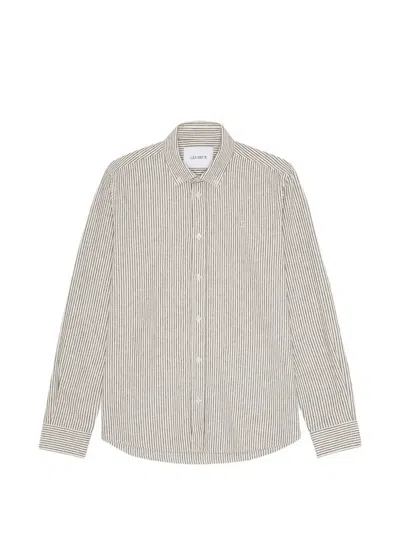 Les Deux Konrad Striped Shirt In Gray