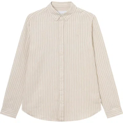 Les Deux Kristian Linen Button-up Shirt In Neutral