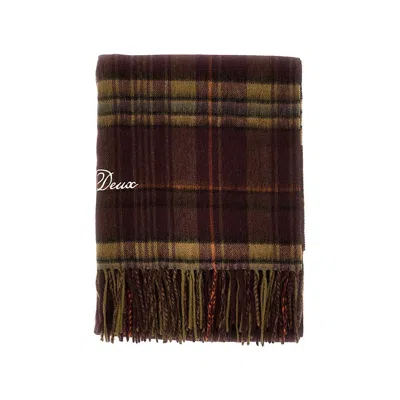 Les Deux L Scarf With Check Motif In Brown