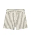 Les Deux Lawson Drawstring 5 Shorts In Ivory/green