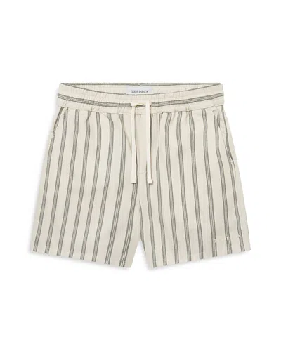 Les Deux Lawson Drawstring 5 Shorts In Ivory/green