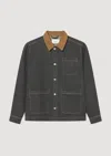 Les Deux Layton Denim Overshirt In Black
