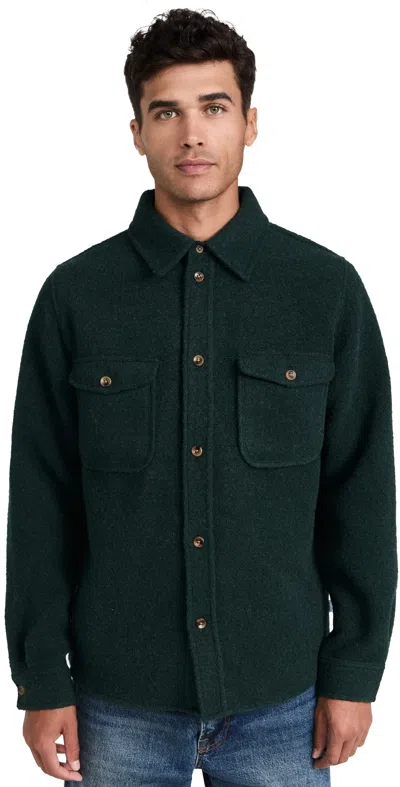 Les Deux Lennon Boucle Overshirt Pine Green