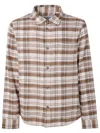 Les Deux "lennon Check" Overshirt Clothing In Brown