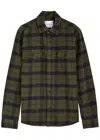 Les Deux Lennon Checked Flannel Shirt In Dark Green