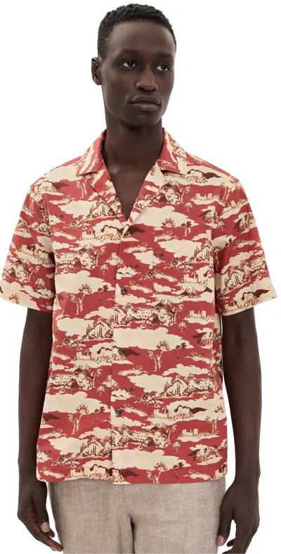 LES DEUX LESLEY RUINS AOP SHORT SLEEVE SHIRT BOSSA NOVA/SUMMER MELON