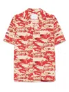 Les Deux Lesley Ruins Aop Short Sleeves Shirt In Red