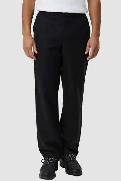 Les Deux Linen Comfort Suit Pants In Black
