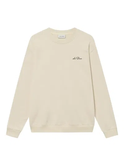 Les Deux Logo-detail Crew-neck Sweatshirt In Neutral