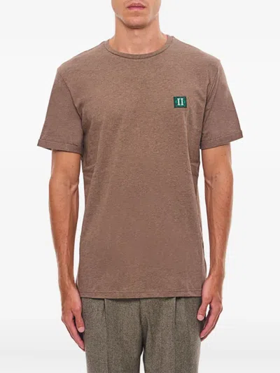 Les Deux Logo-detail Short-sleeve T-shirt In Brown