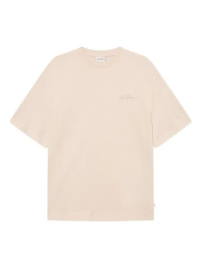 Les Deux Logo-detail Short-sleeve T-shirt In Neutral