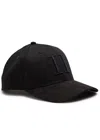 Les Deux Logo-embroidered Faux Suede And Canvas Cap In Black