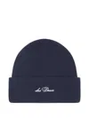 Les Deux Logo-embroidered Ribbed Beanie In Blue