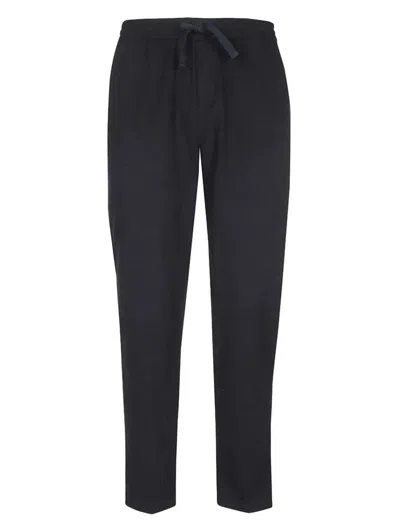 Les Deux Logo-embroidered Straight-leg Trousers In Blue