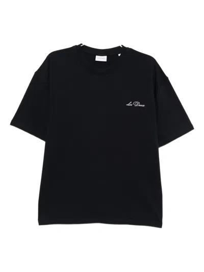 Les Deux Logo-embroidered T-shirt In Blue