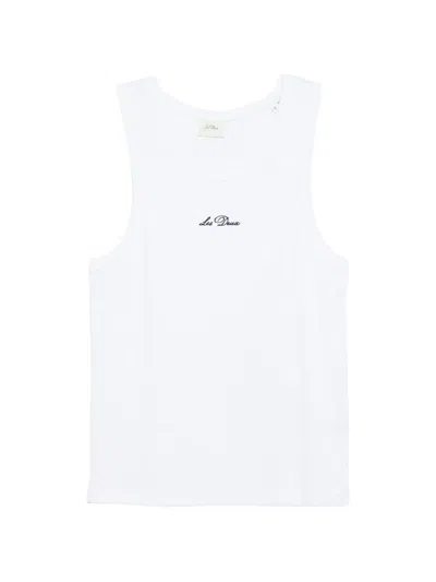 Les Deux Logo-embroidery Tank Top In White