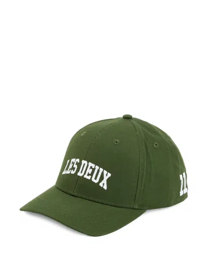 Les Deux Logo-embroidred Baseball Cap In Green