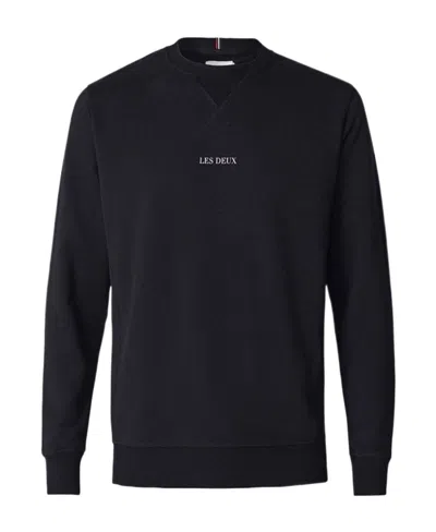 Les Deux Logo Long-sleeved Round-necked Sweater In Black