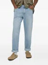 Les Deux Logo-patch Jeans In Blue