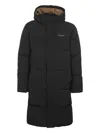 Les Deux Logo-print Padded Coat In Black
