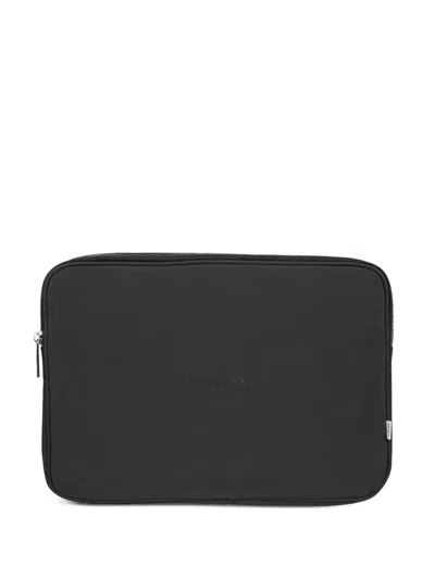 Les Deux Logo-print Pouch In Schwarz