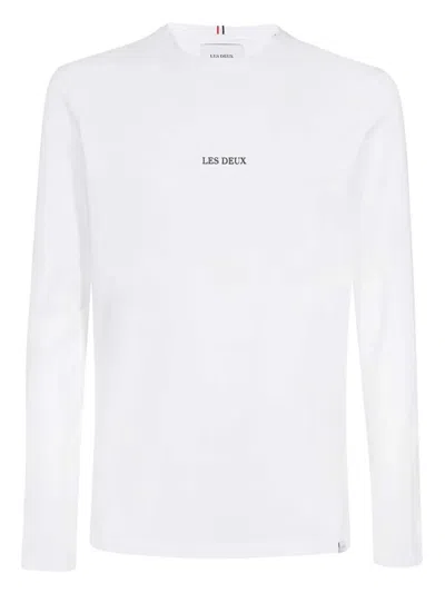 Les Deux Logo-print T-shirt In White