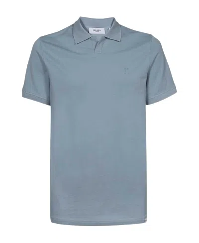 Les Deux Logo Short-sleeved Polo Shirt In Blue