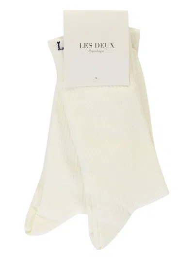 Les Deux Logo Socks (set Of Two) In Neutrals