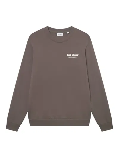 Les Deux Logo Sweatshirt In Brown