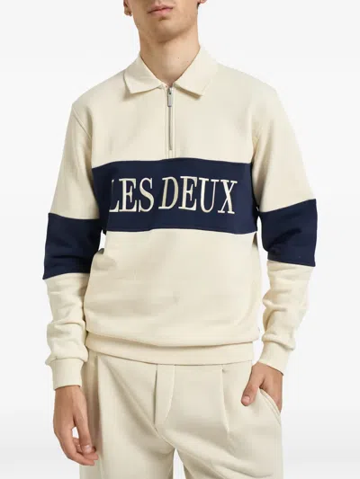 Les Deux Logo-embroidered Colour-block Sweatshirt In Multi