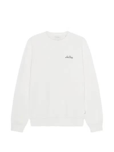 Les Deux Logo-embroidered Floral-print Sweater In White