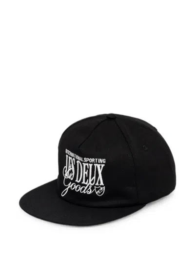Les Deux Logo-embroidery Baseball Cap In Black