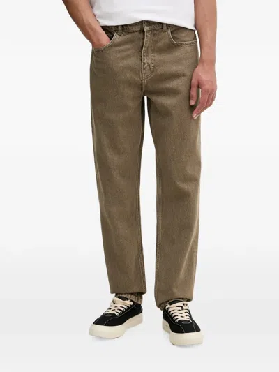 Les Deux Logo-patch Jeans In Brown